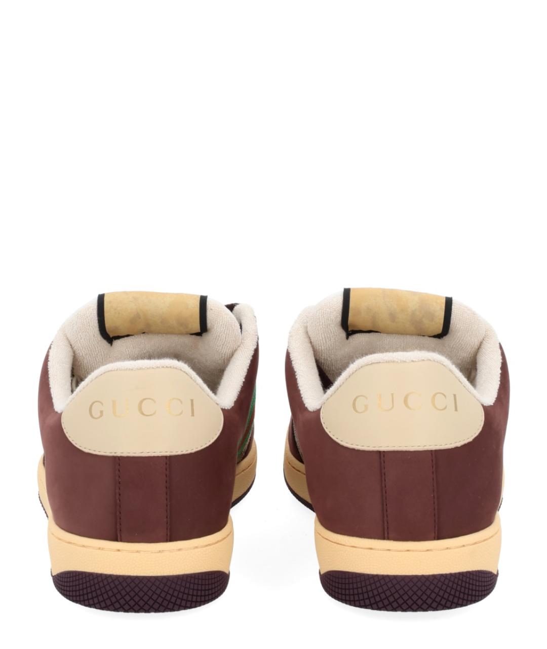 GUCCI Мульти текстильные низкие кроссовки / кеды, фото 4