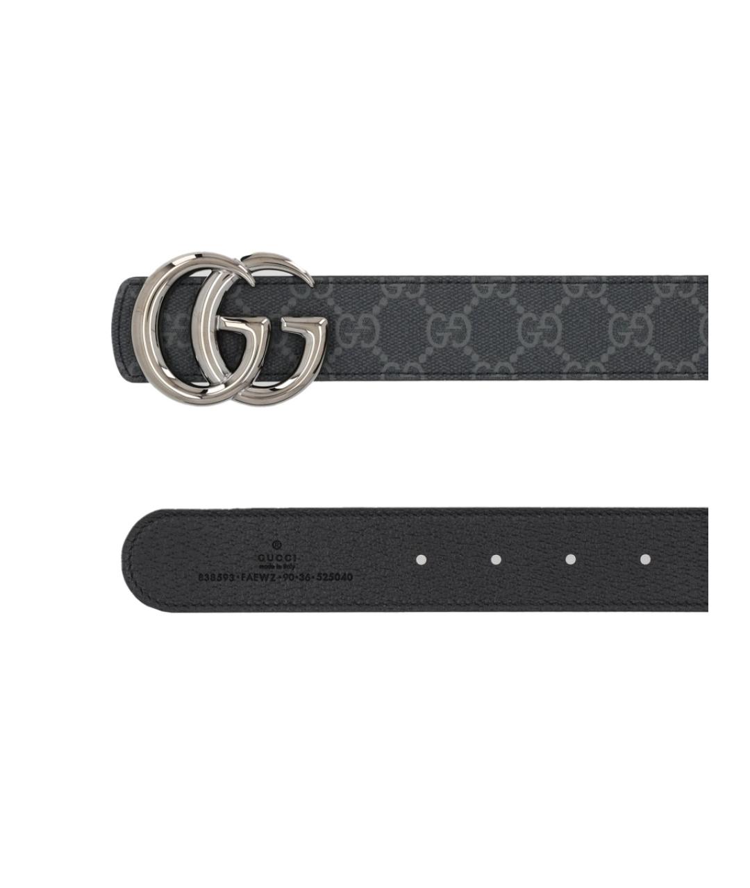 GUCCI Черный полиуретановый ремень, фото 2