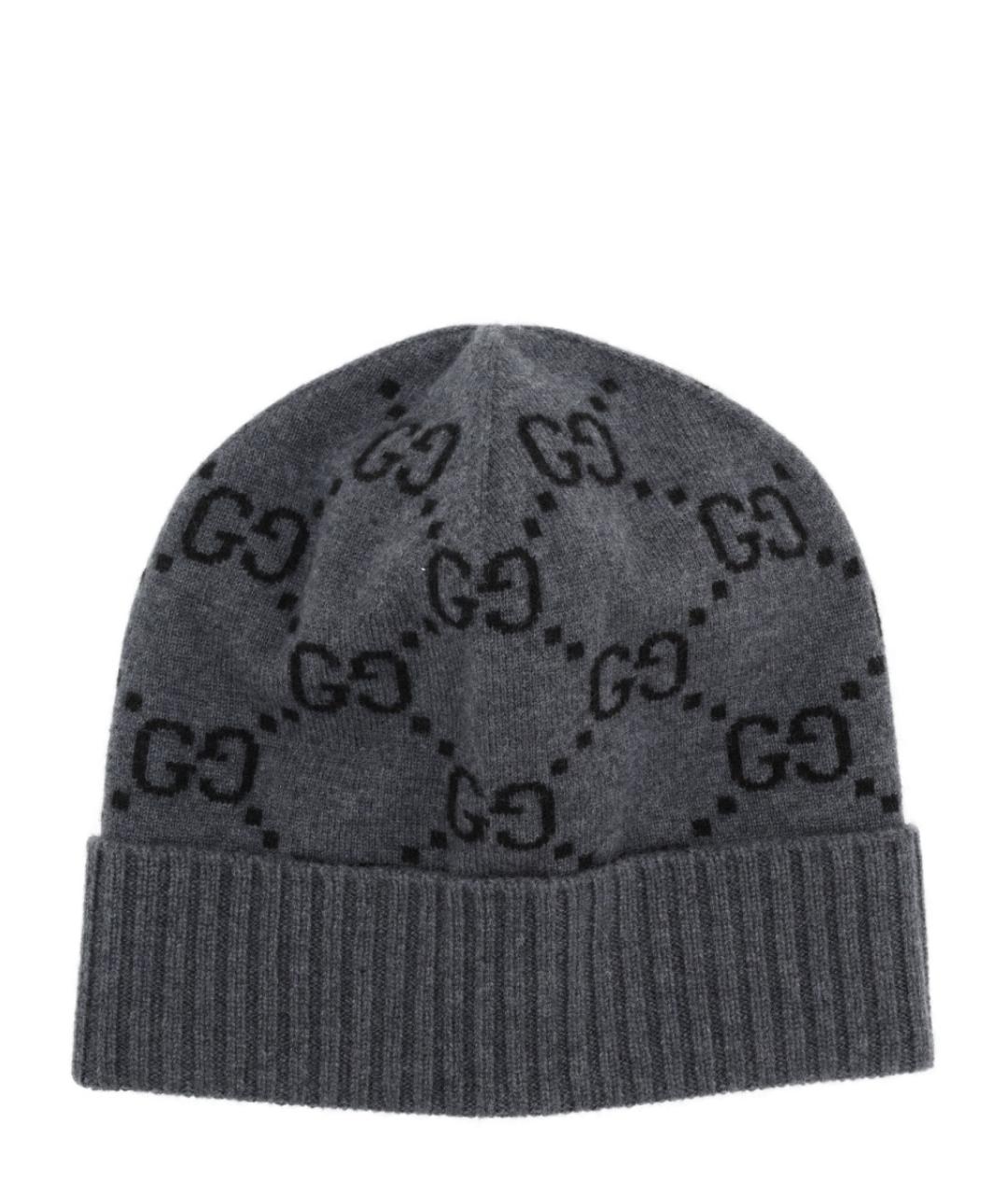 GUCCI Серая кашемировая шапка, фото 1