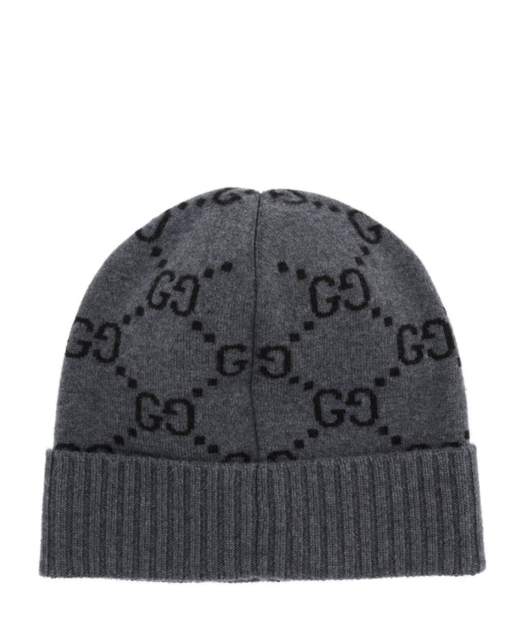 GUCCI Серая кашемировая шапка, фото 2