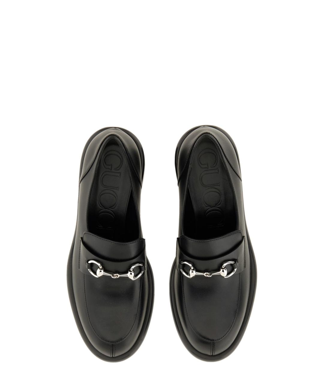 GUCCI Черные кожаные лоферы, фото 6