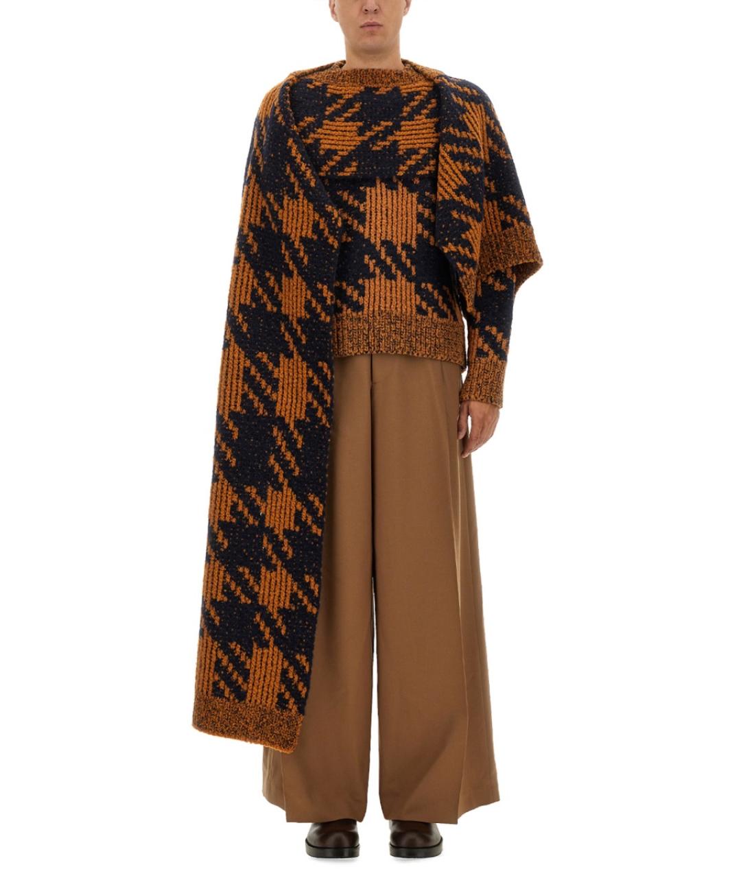 DRIES VAN NOTEN Мульти шерстяной шарф, фото 4