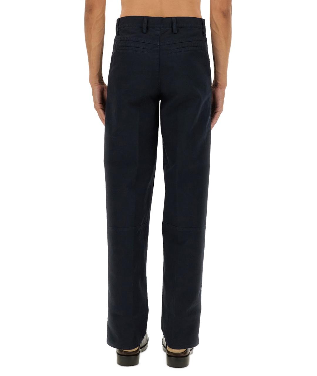 DRIES VAN NOTEN Синие хлопковые повседневные брюки, фото 3