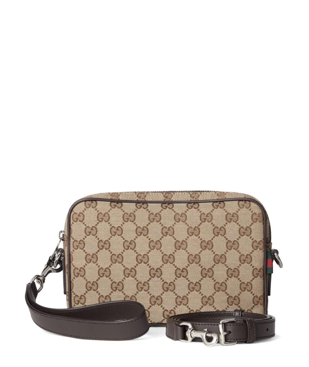 GUCCI Бежевая тканевая сумка на плечо, фото 3