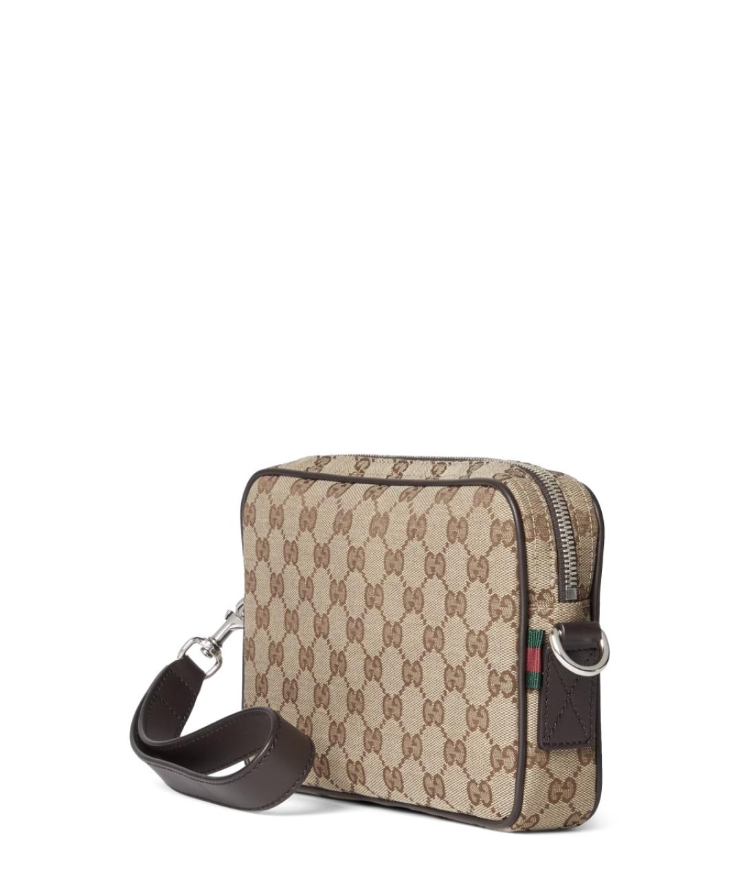 GUCCI Бежевая тканевая сумка на плечо, фото 4