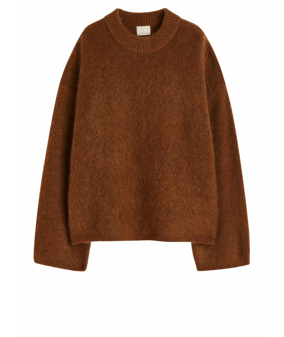 UMA WANG Коричневый шерстяной джемпер / свитер, фото 1