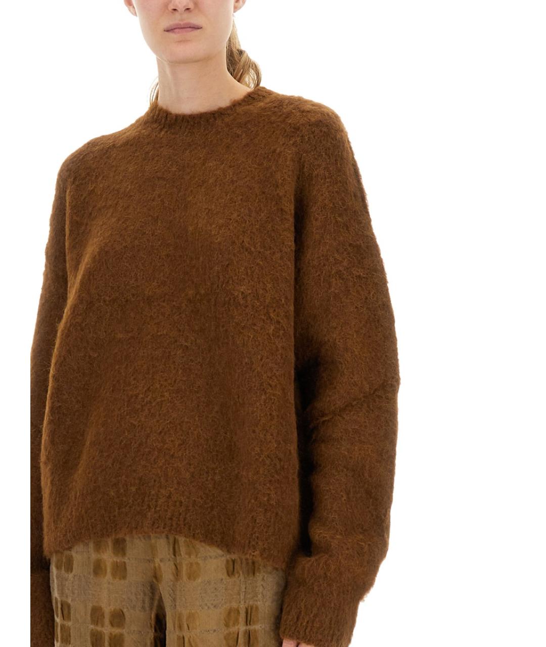 UMA WANG Коричневый шерстяной джемпер / свитер, фото 4