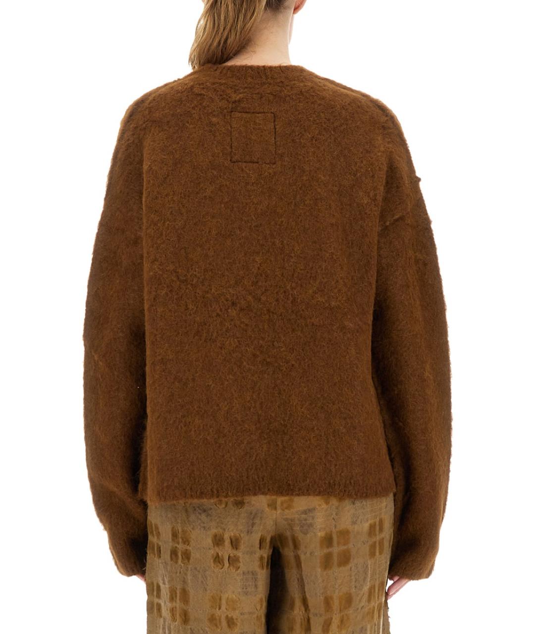 UMA WANG Коричневый шерстяной джемпер / свитер, фото 3