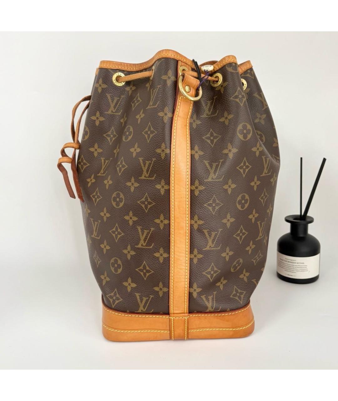 LOUIS VUITTON Коричневая кожаная сумка тоут, фото 2