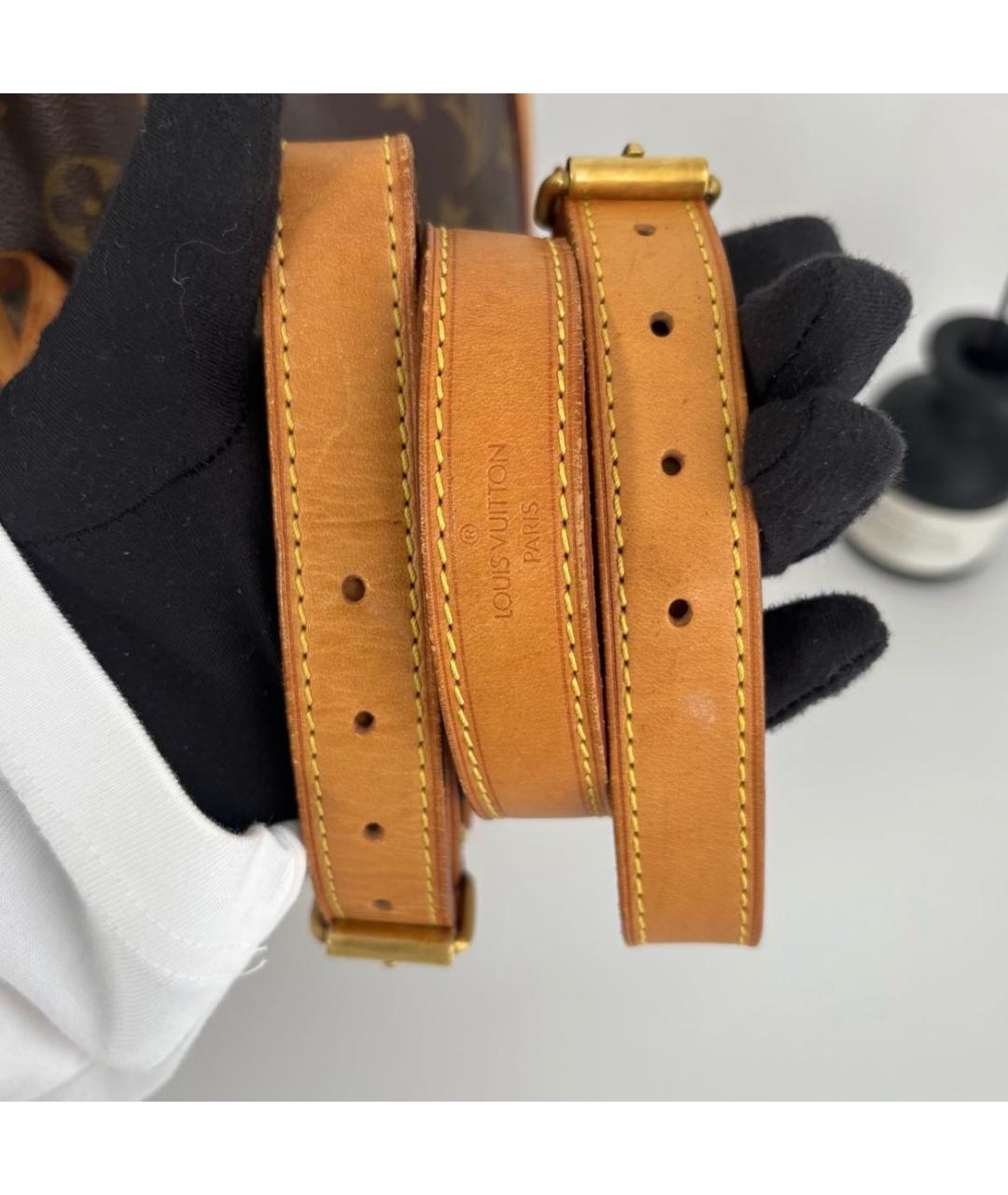 LOUIS VUITTON Коричневая кожаная сумка тоут, фото 6