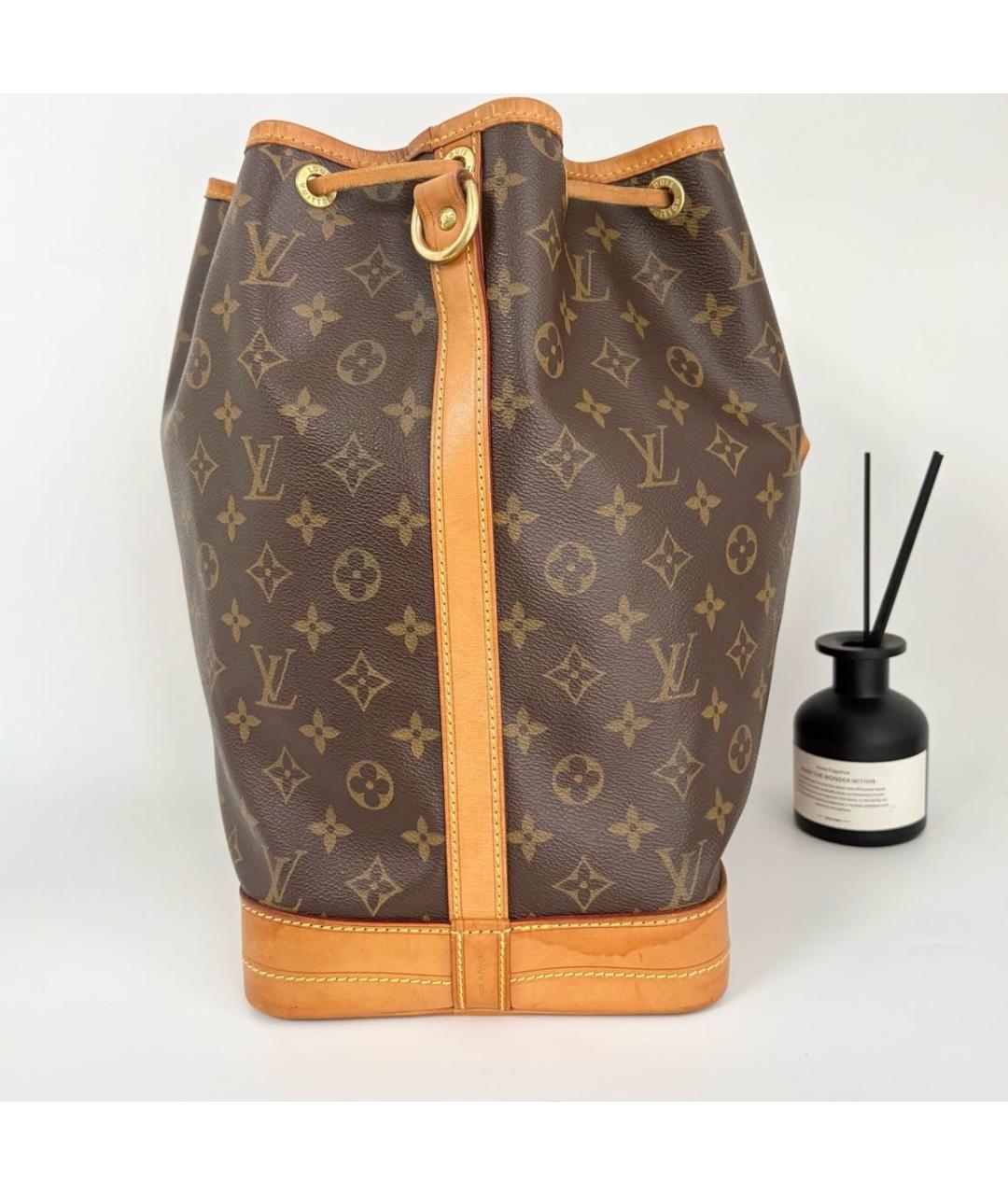 LOUIS VUITTON Коричневая кожаная сумка тоут, фото 3
