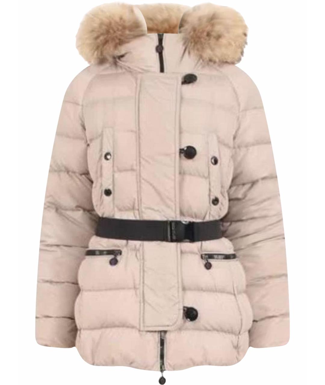 MONCLER Серая полиэстеровая куртка, фото 1