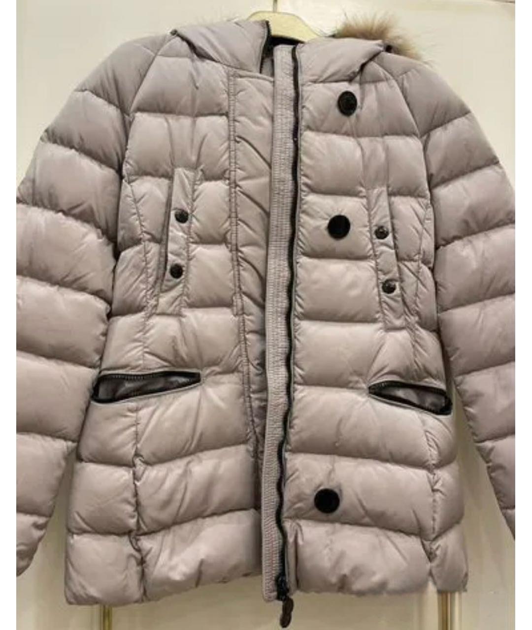 MONCLER Серая полиэстеровая куртка, фото 2