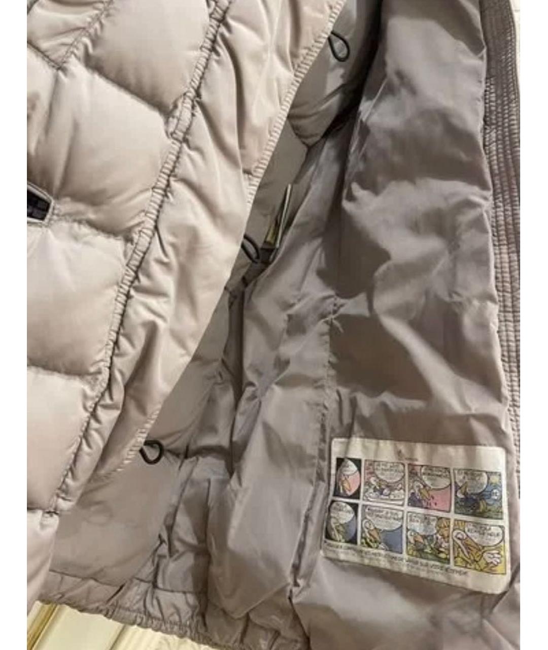 MONCLER Серая полиэстеровая куртка, фото 5