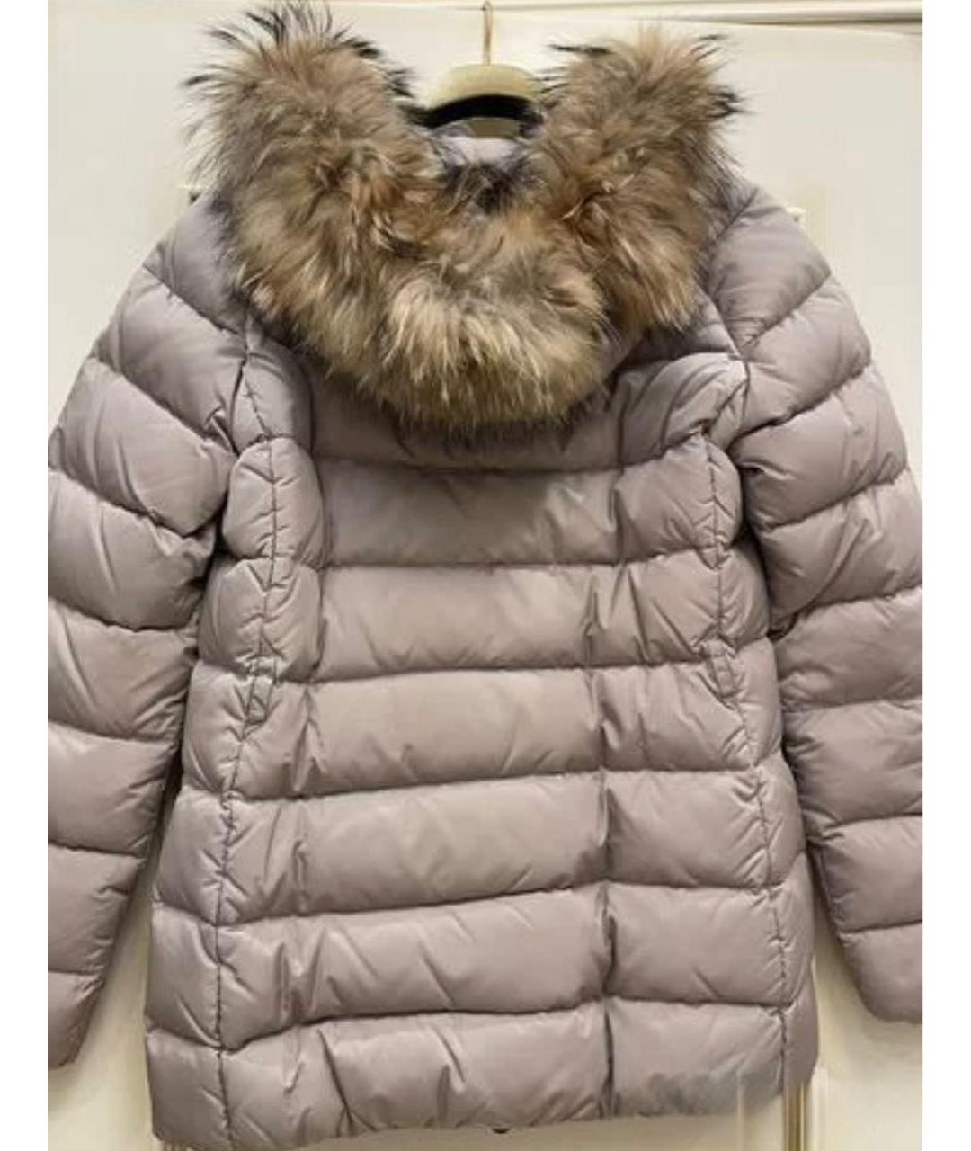 MONCLER Серая полиэстеровая куртка, фото 3