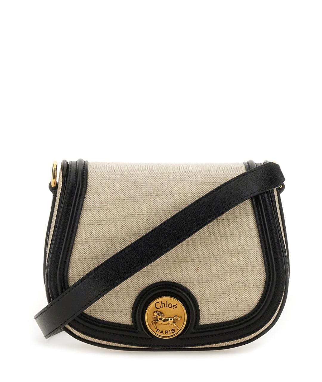 CHLOE Бежевая тканевая сумка через плечо, фото 1