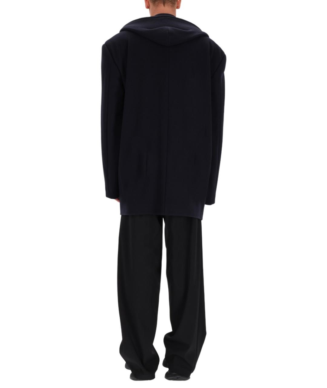 BALENCIAGA Темно-синее шерстяное пальто, фото 5