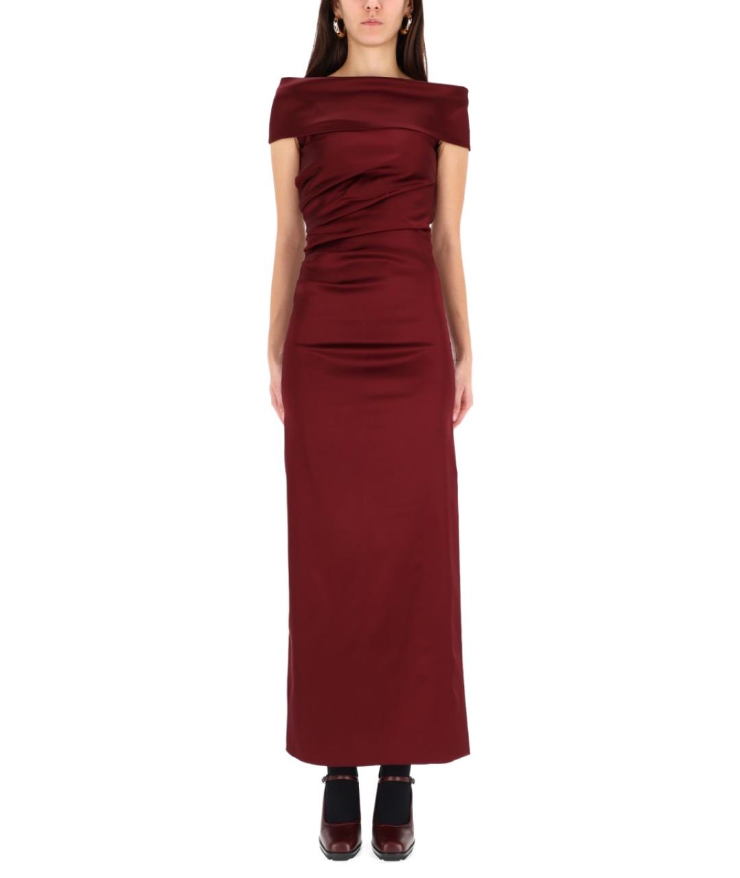 MAX MARA Красное ацетатное вечернее платье, фото 2