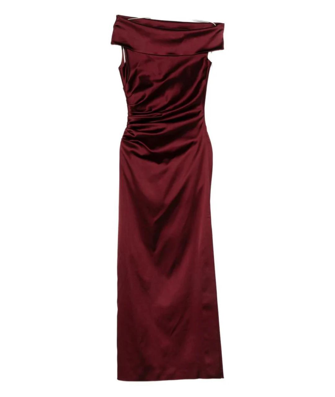 MAX MARA Красное ацетатное вечернее платье, фото 1