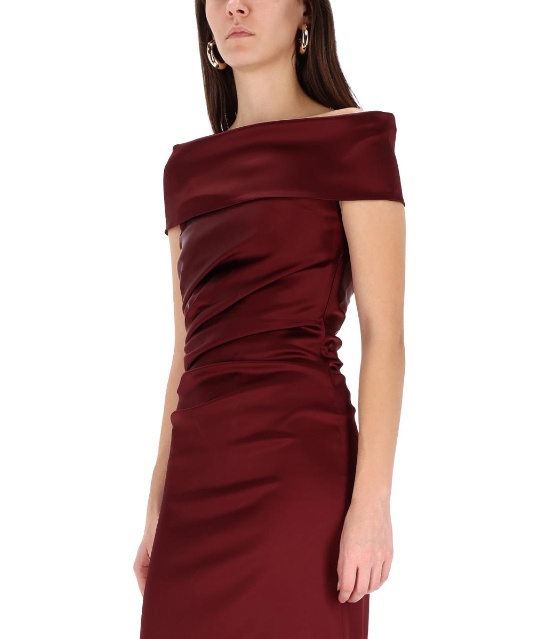 MAX MARA Красное ацетатное вечернее платье, фото 5