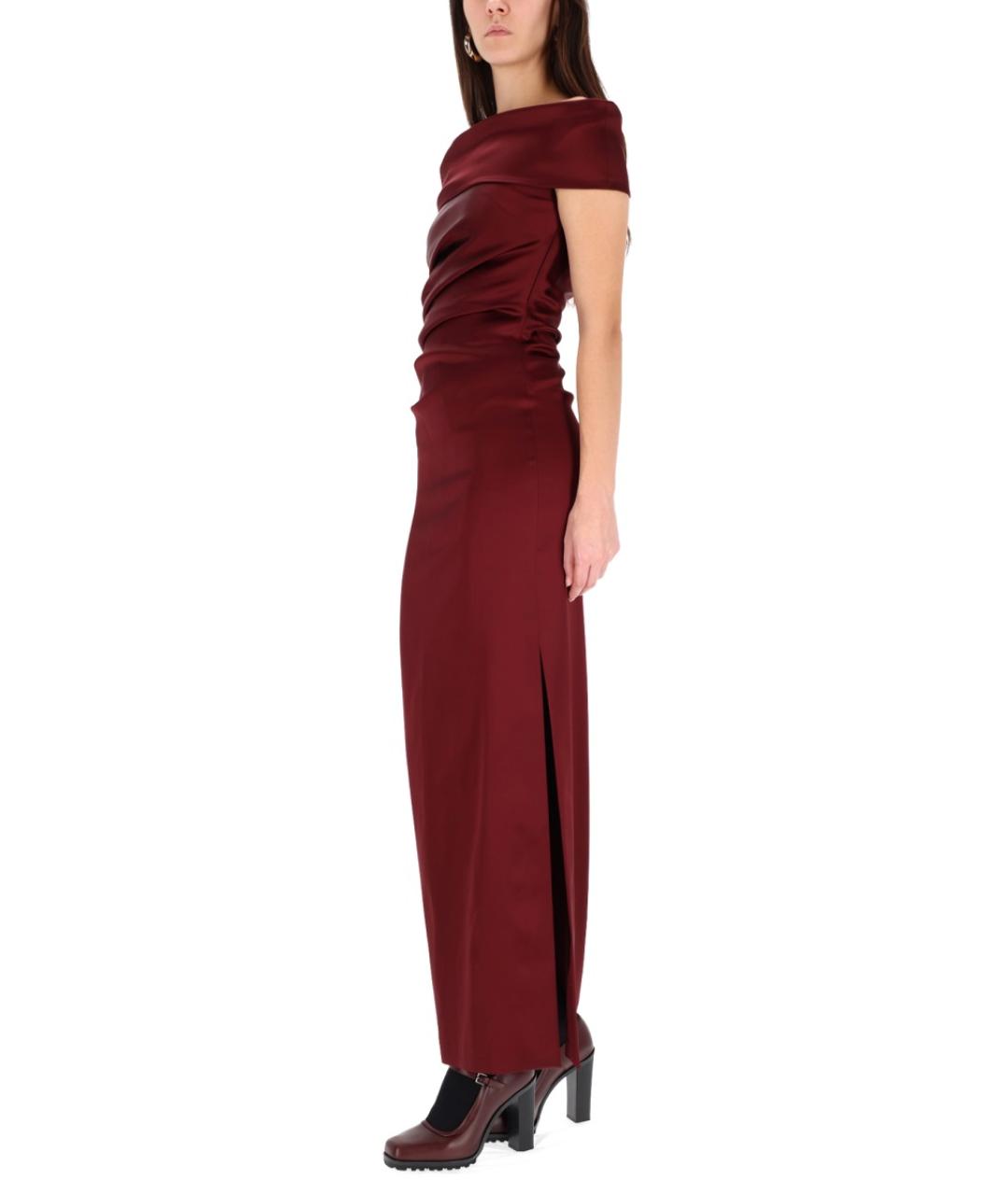 MAX MARA Красное ацетатное вечернее платье, фото 3