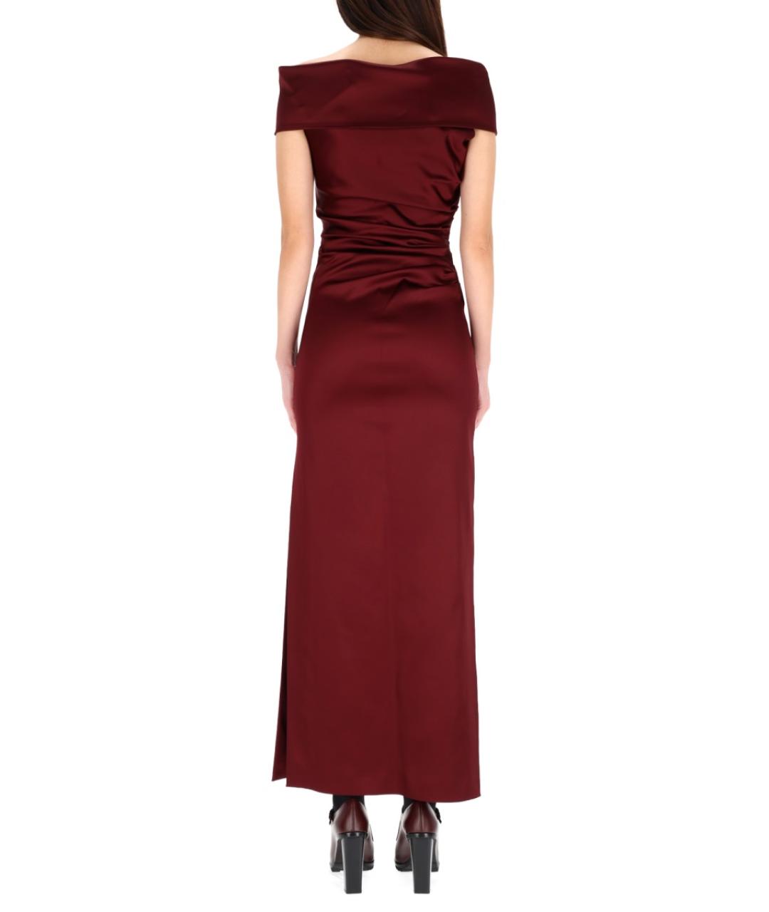 MAX MARA Красное ацетатное вечернее платье, фото 4