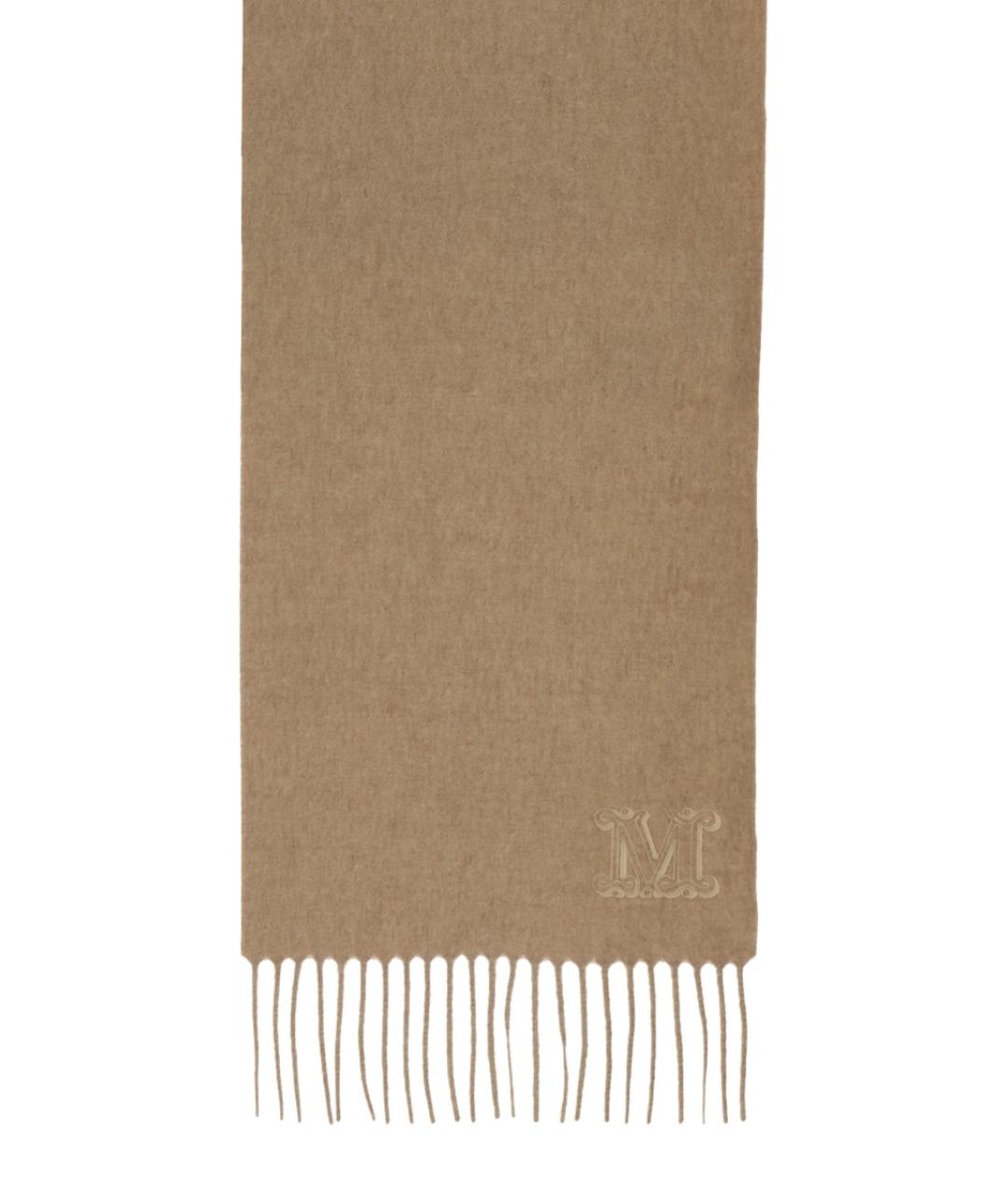 MAX MARA Бежевый кашемировый шарф, фото 2