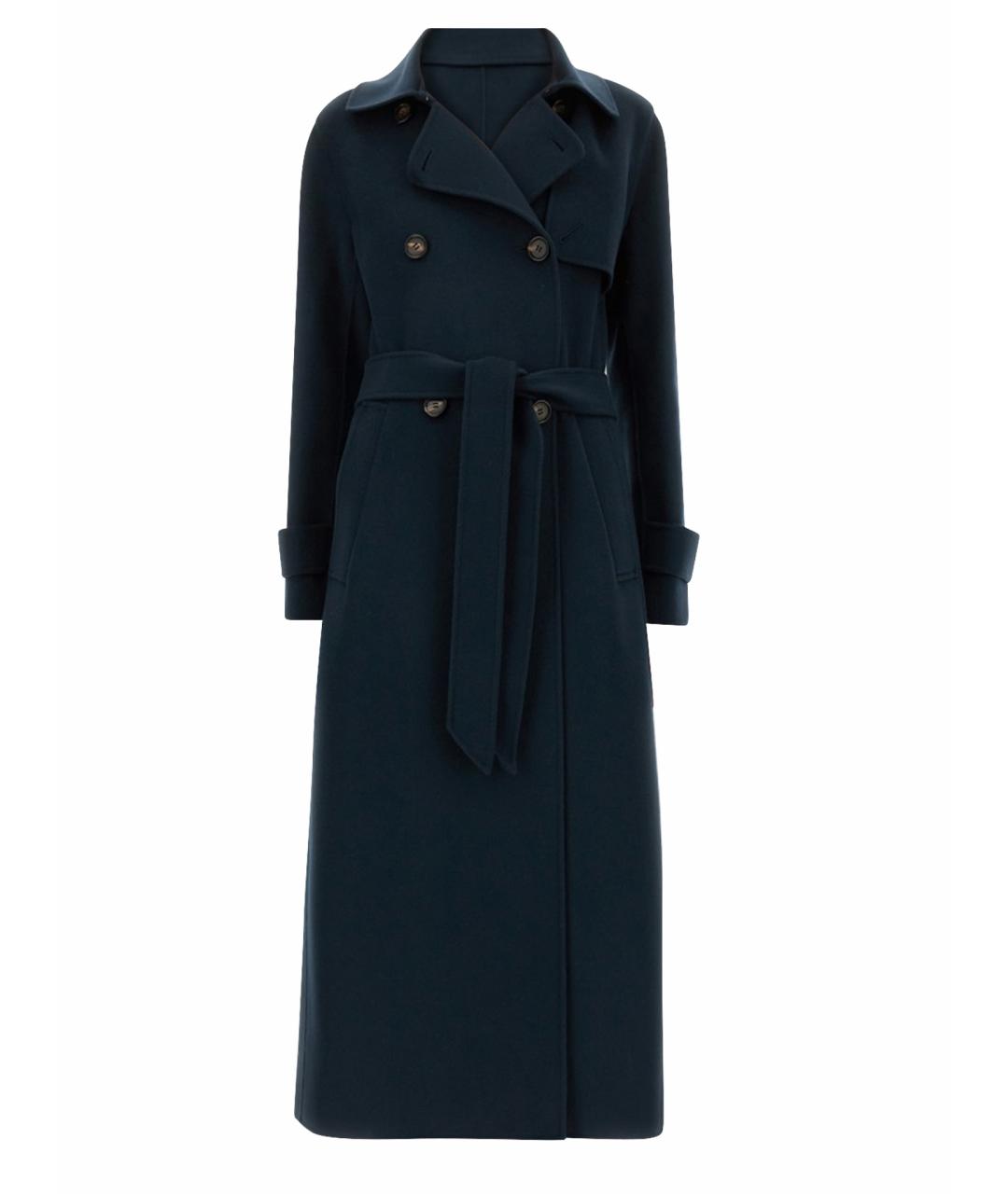 'S MAX MARA Синее шерстяное пальто, фото 1