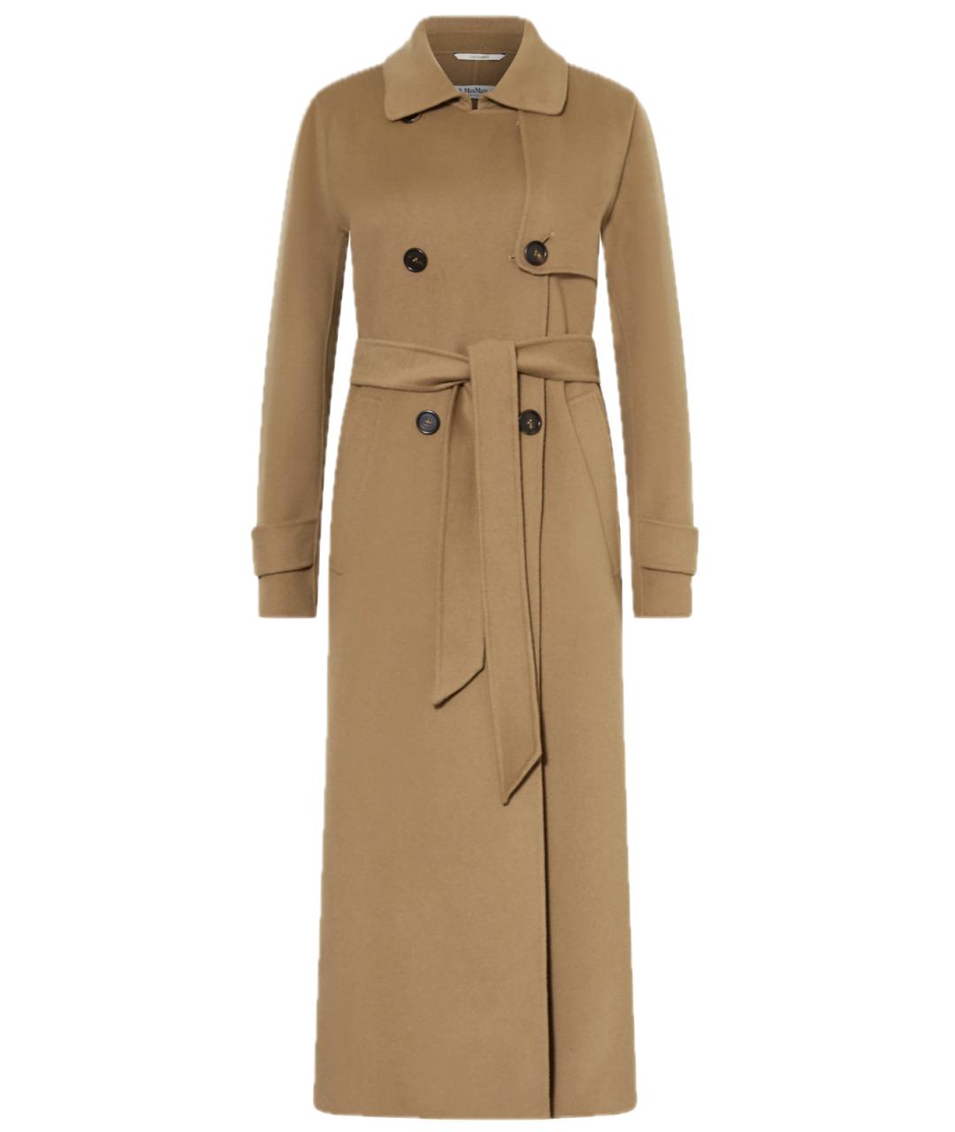 'S MAX MARA Бежевый шерстяной тренч/плащ, фото 1