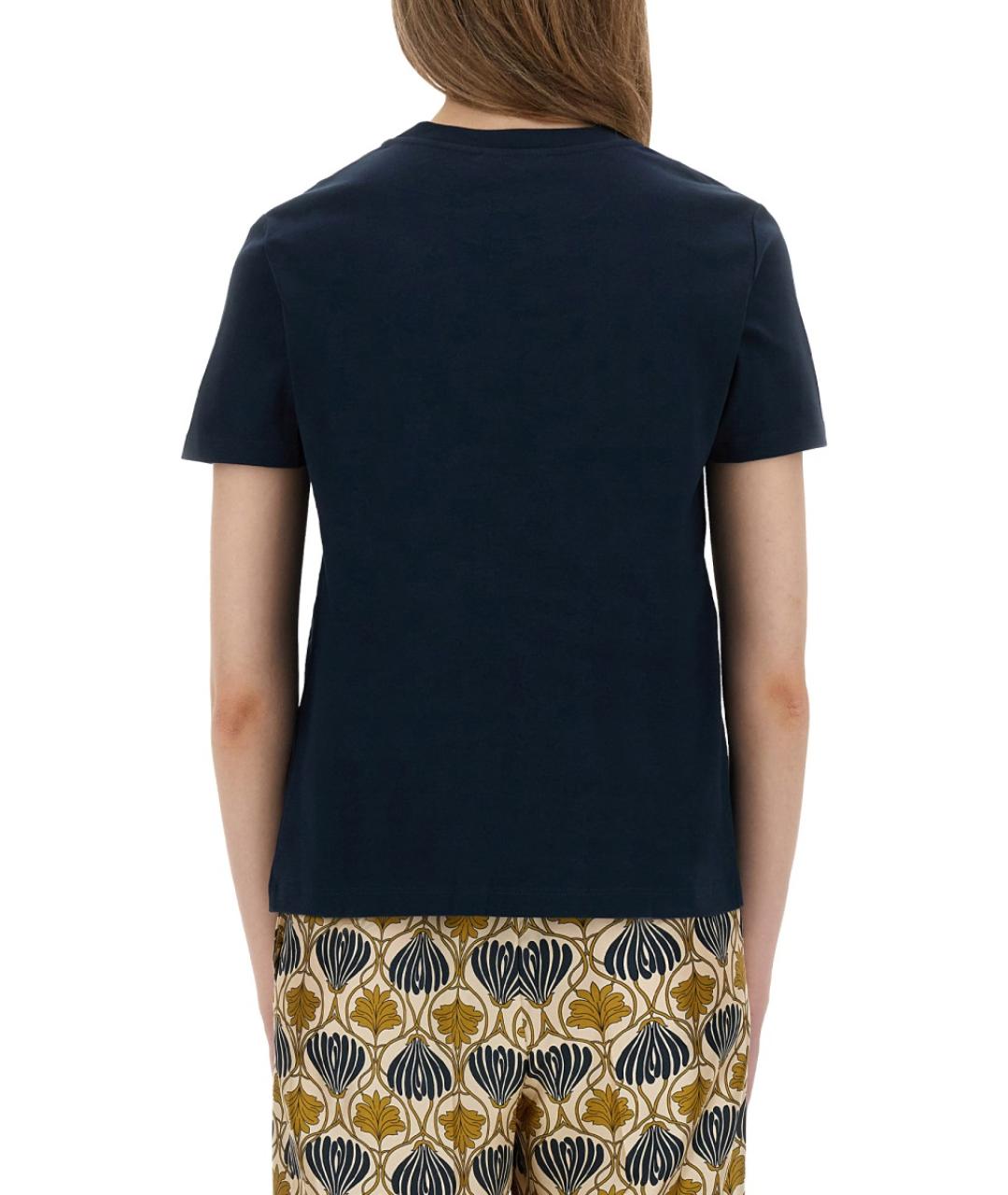 'S MAX MARA Синяя хлопковая футболка, фото 4