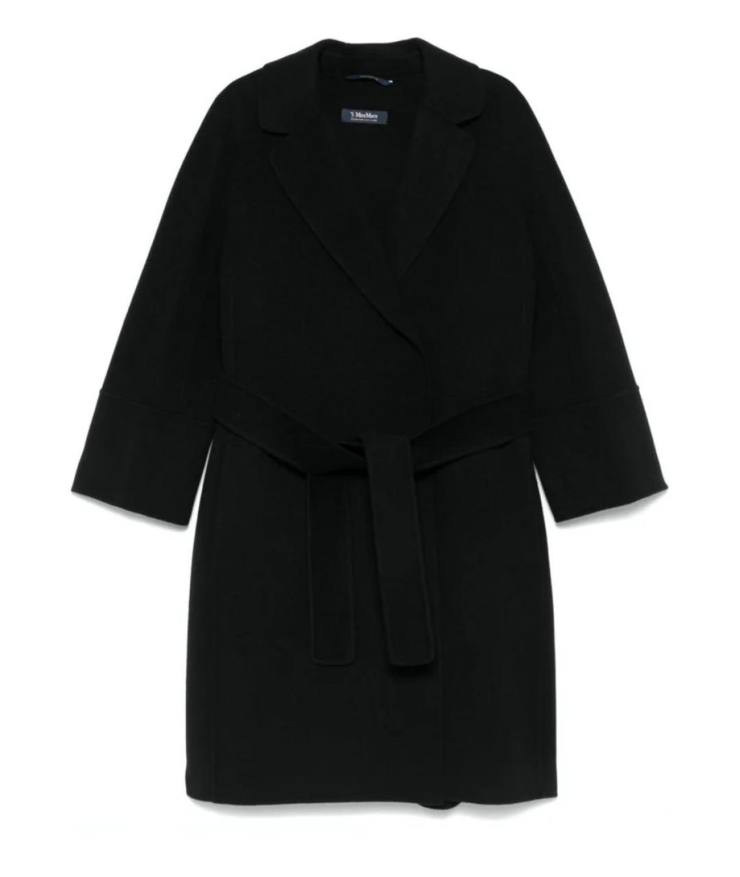 'S MAX MARA Черный шерстяной тренч/плащ, фото 1