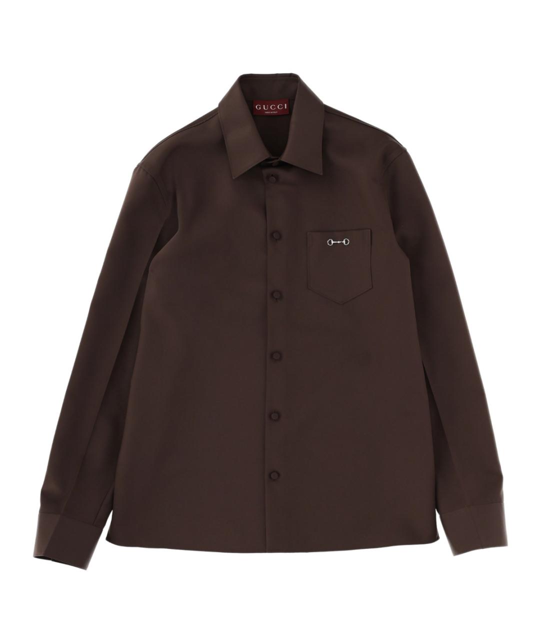 GUCCI Коричневая кэжуал рубашка, фото 1