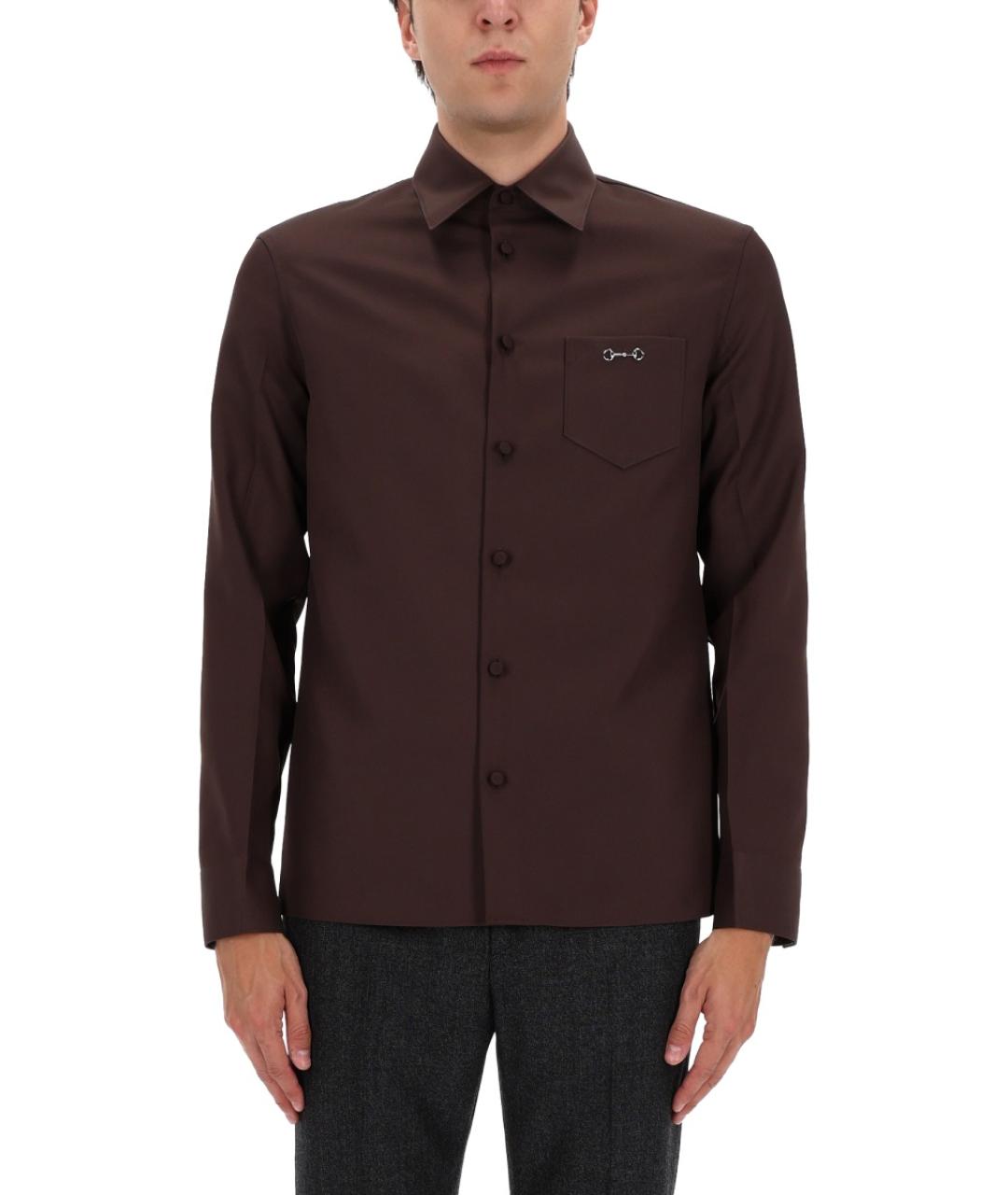GUCCI Коричневая кэжуал рубашка, фото 2