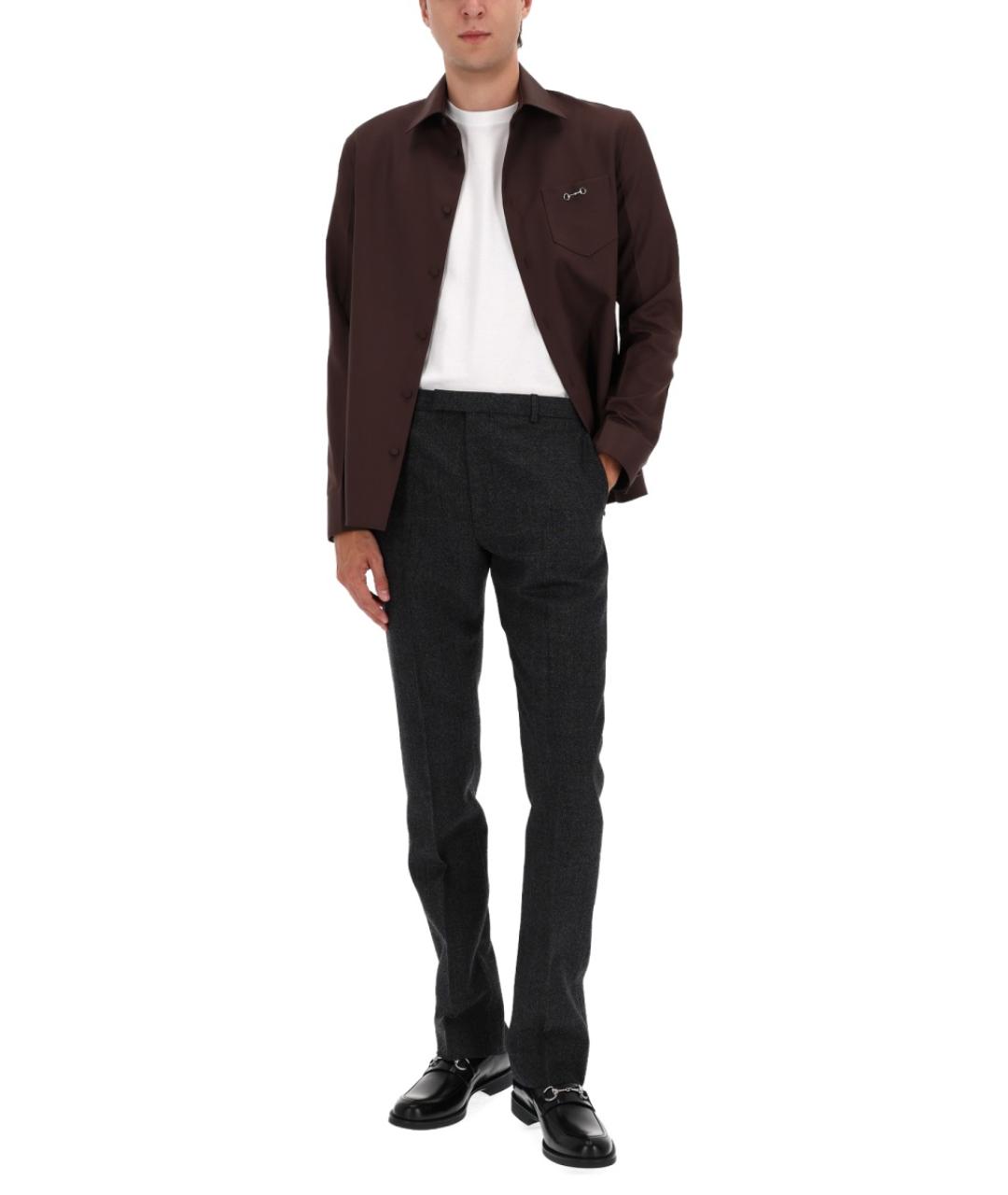 GUCCI Коричневая кэжуал рубашка, фото 3