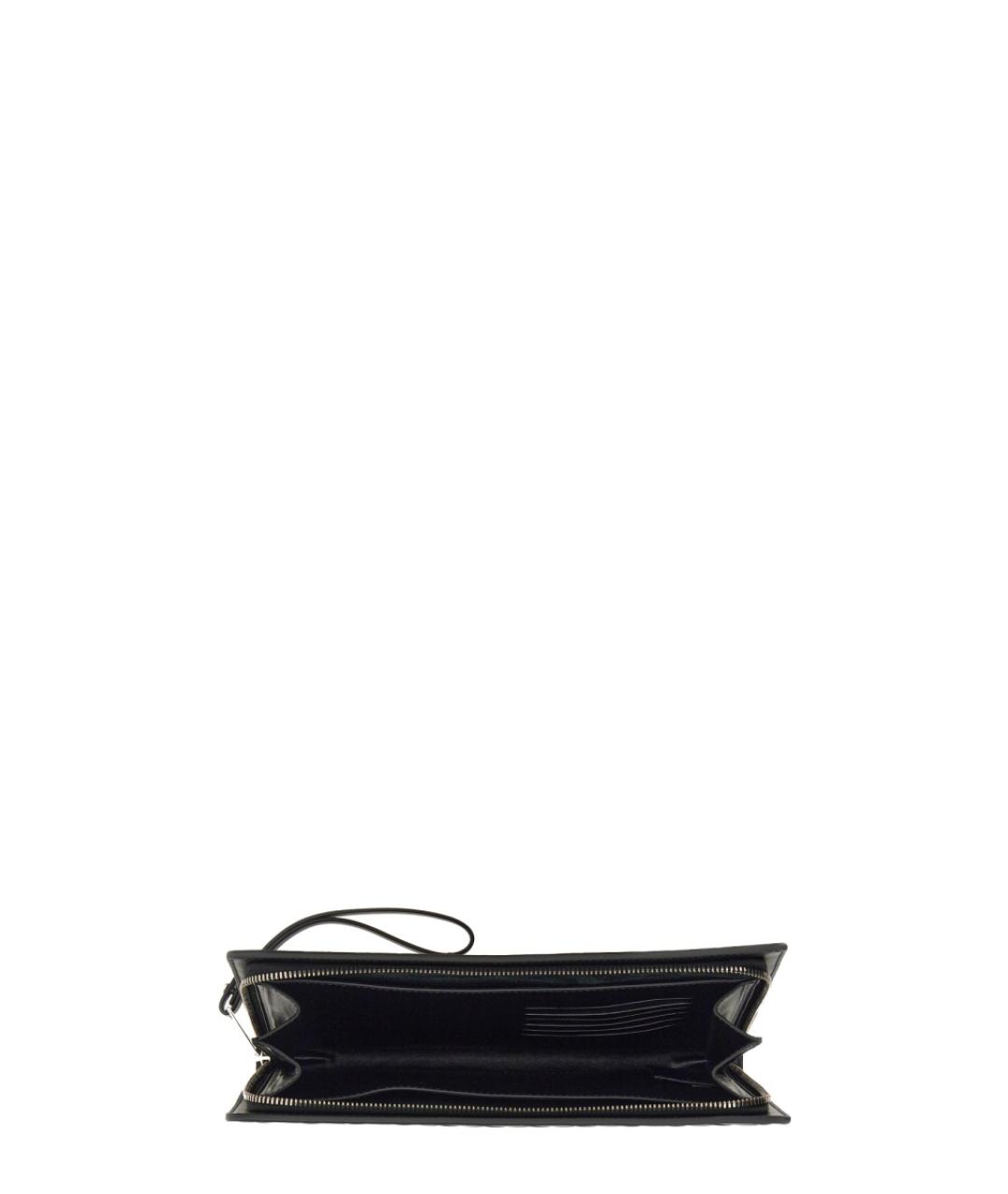 BOTTEGA VENETA Черная кожаная папка для документов, фото 5