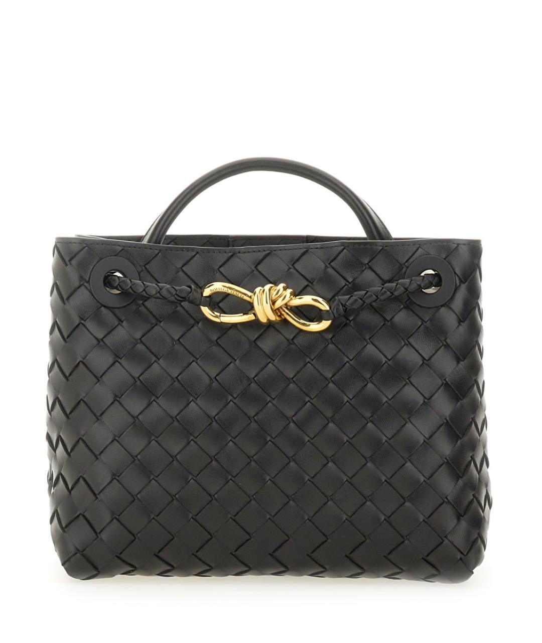 BOTTEGA VENETA Черная кожаная сумка тоут, фото 1