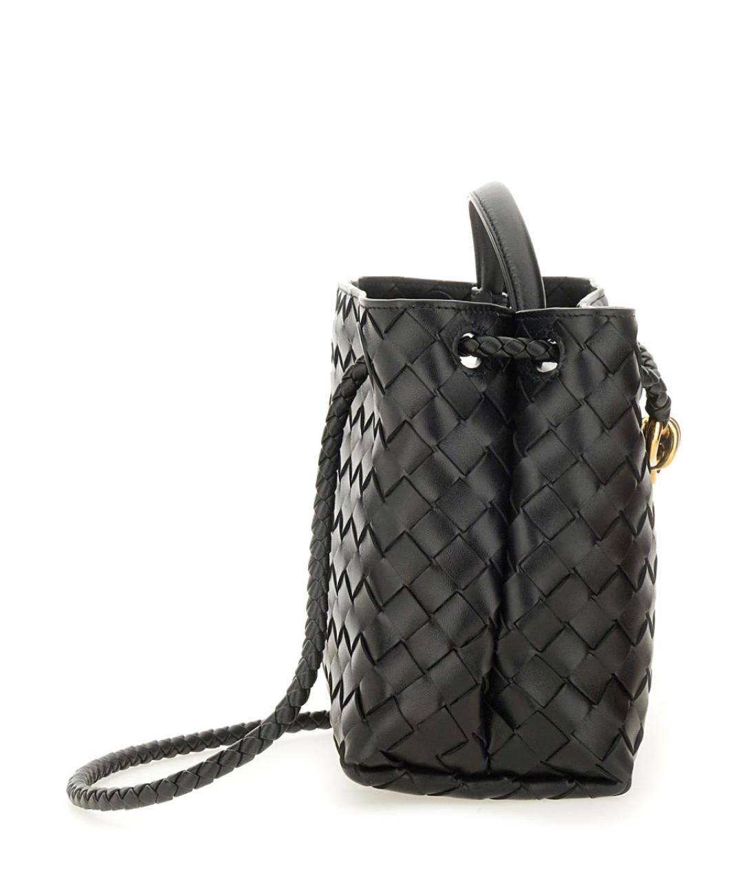 BOTTEGA VENETA Черная кожаная сумка тоут, фото 3