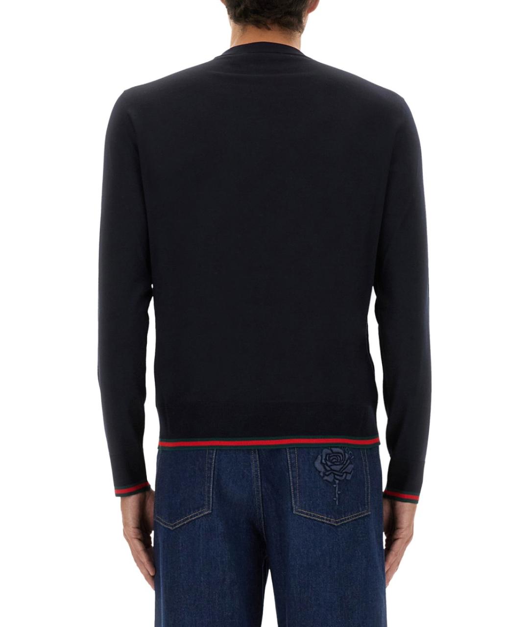 GUCCI Синий шерстяной джемпер / свитер, фото 3