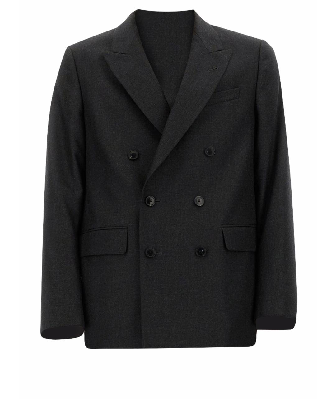 DRIES VAN NOTEN Серый шерстяной пиджак, фото 1