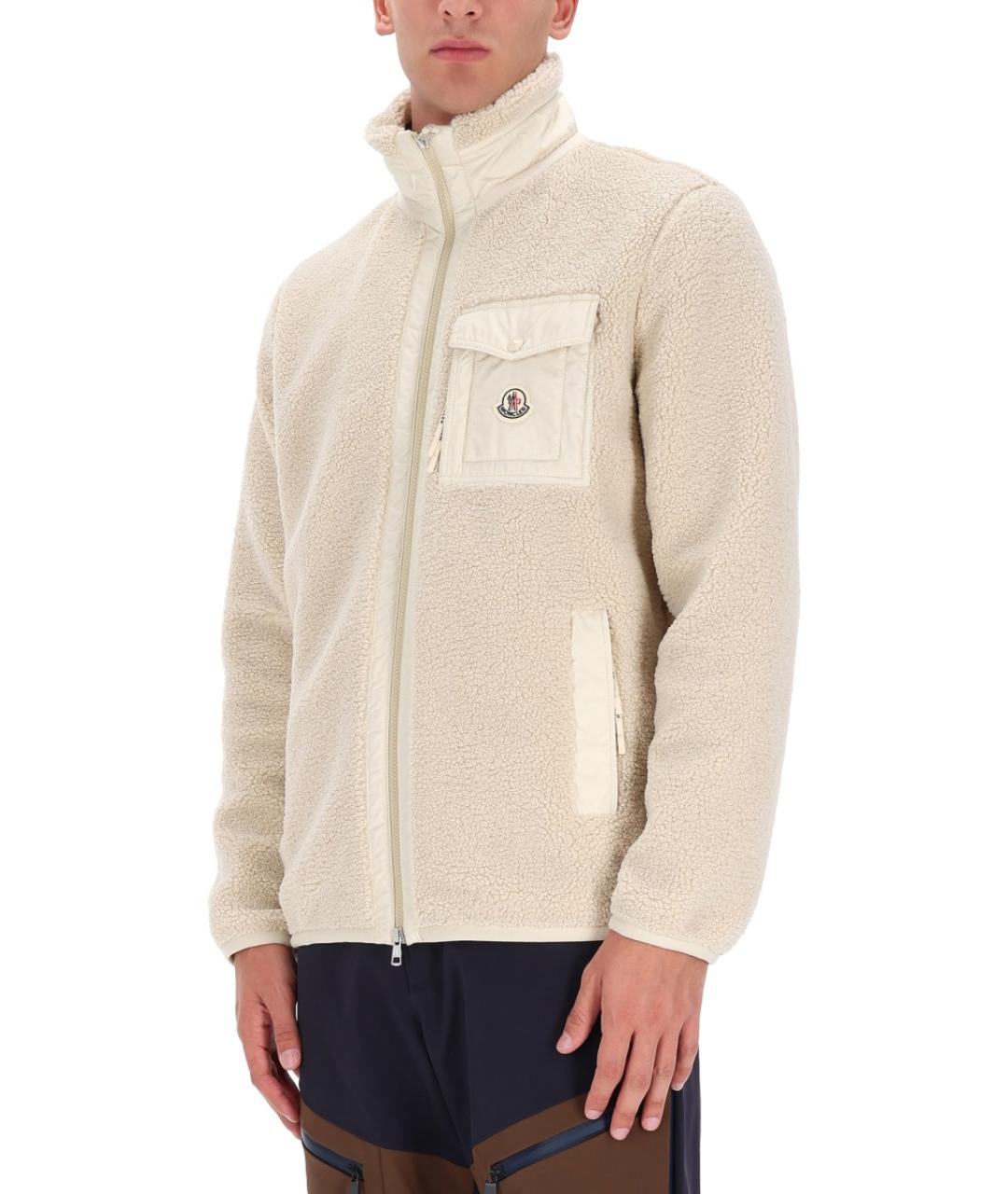 MONCLER Бежевый полиамидовый джемпер / свитер, фото 4