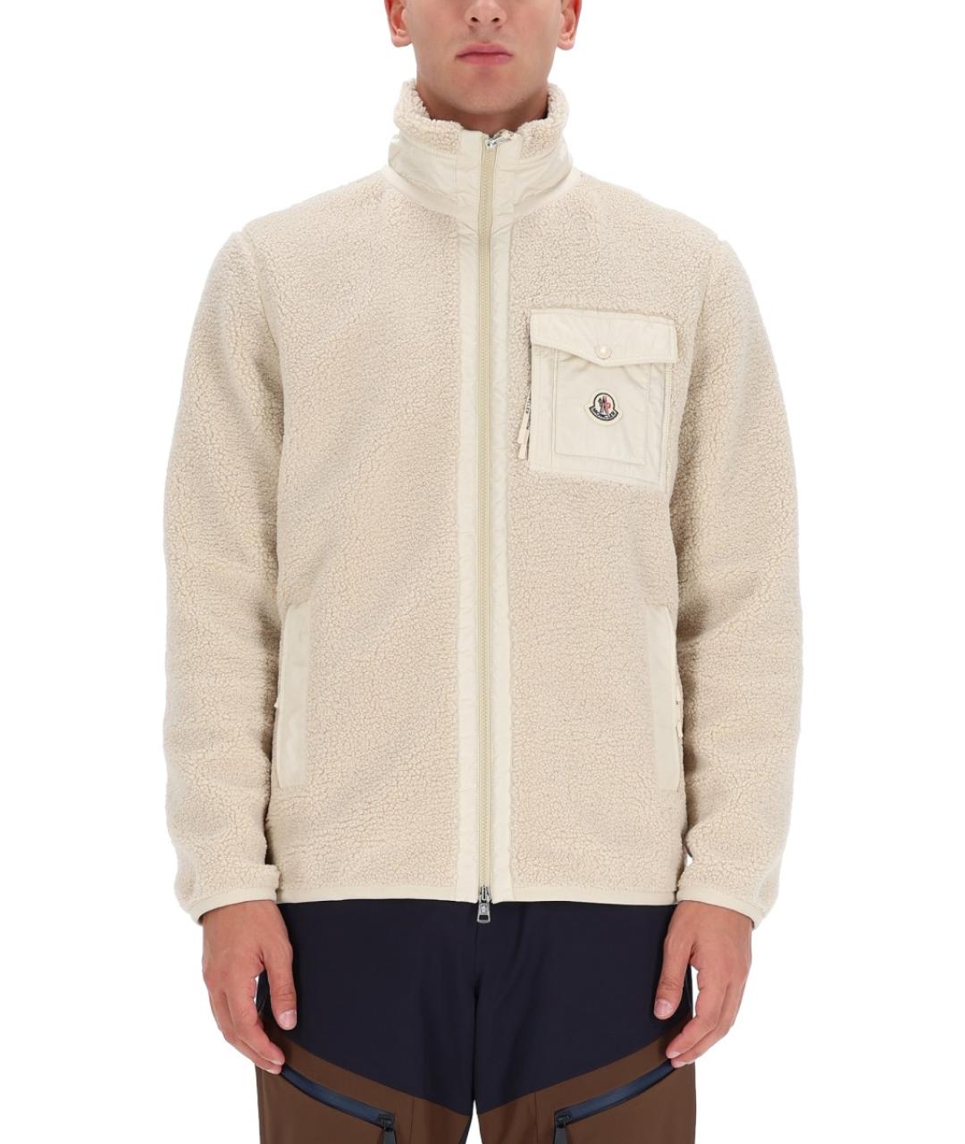 MONCLER Бежевый полиамидовый джемпер / свитер, фото 2