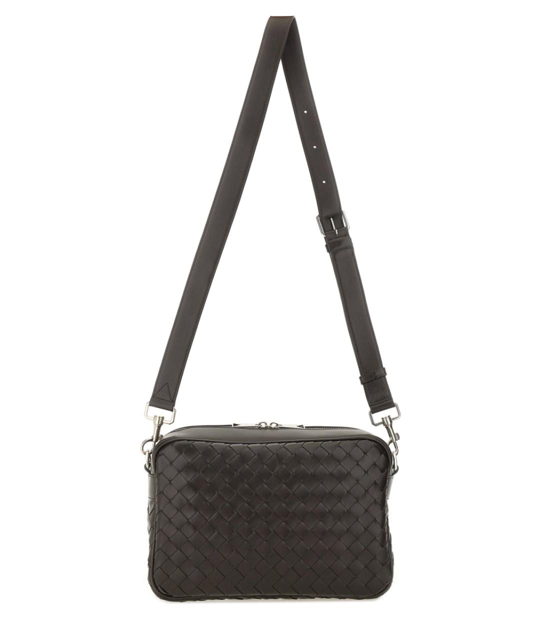 BOTTEGA VENETA Коричневая кожаная сумка на плечо, фото 3