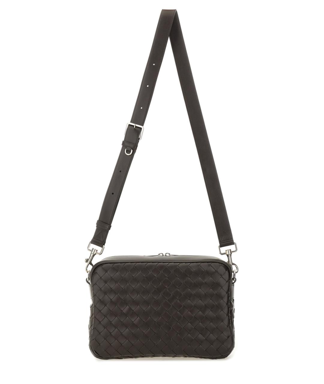 BOTTEGA VENETA Коричневая кожаная сумка на плечо, фото 1