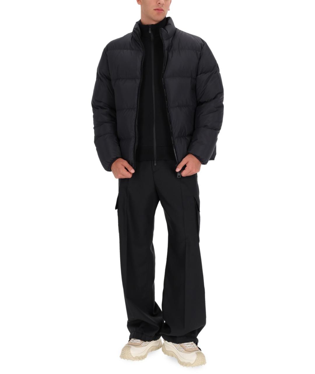 MONCLER Черная полиэстеровая куртка, фото 3