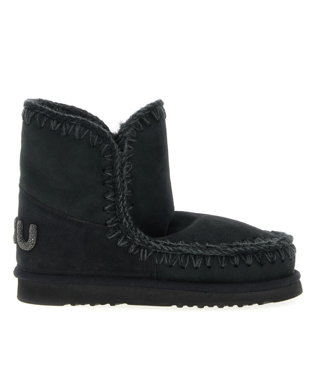 MOU Черные кожаные ботинки, фото 1