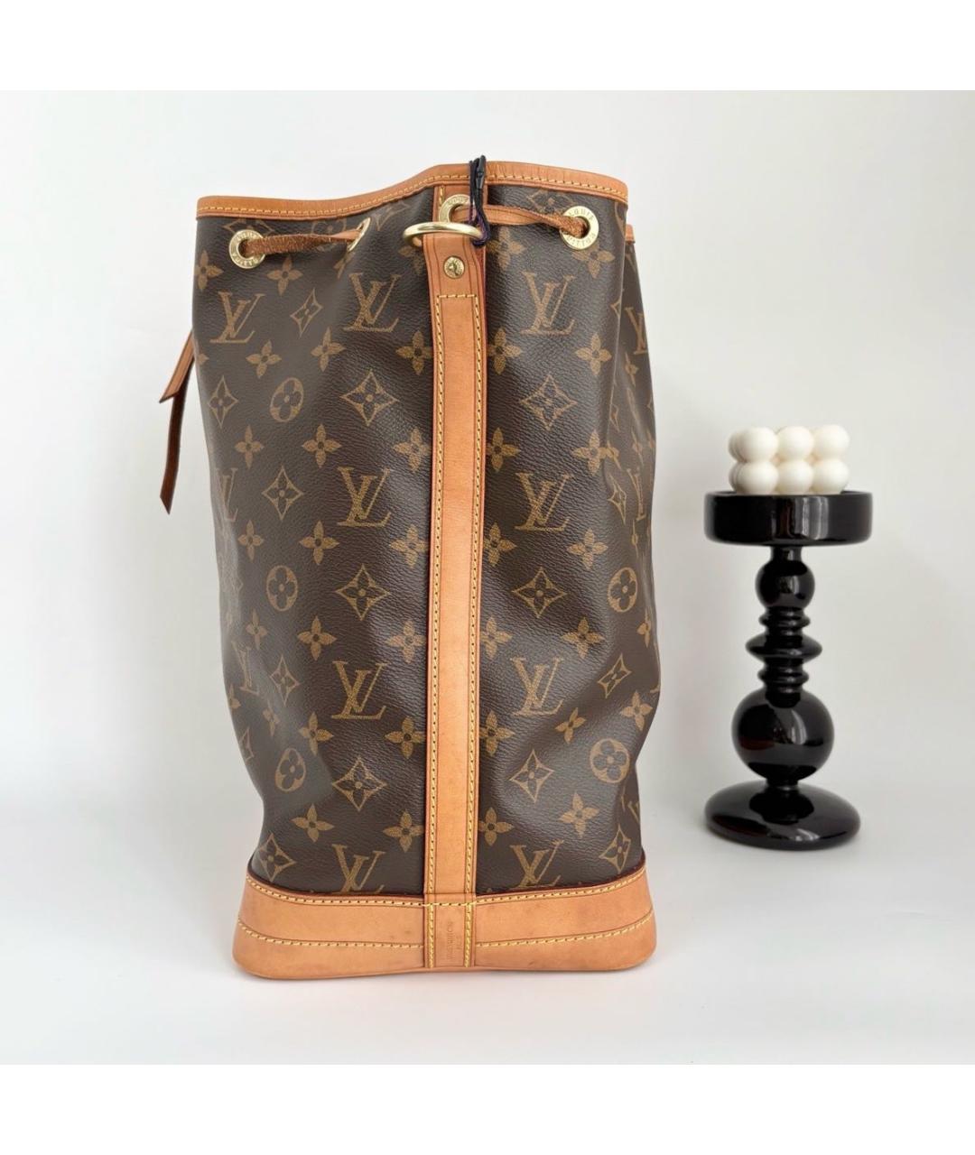 LOUIS VUITTON Коричневая кожаная сумка тоут, фото 2