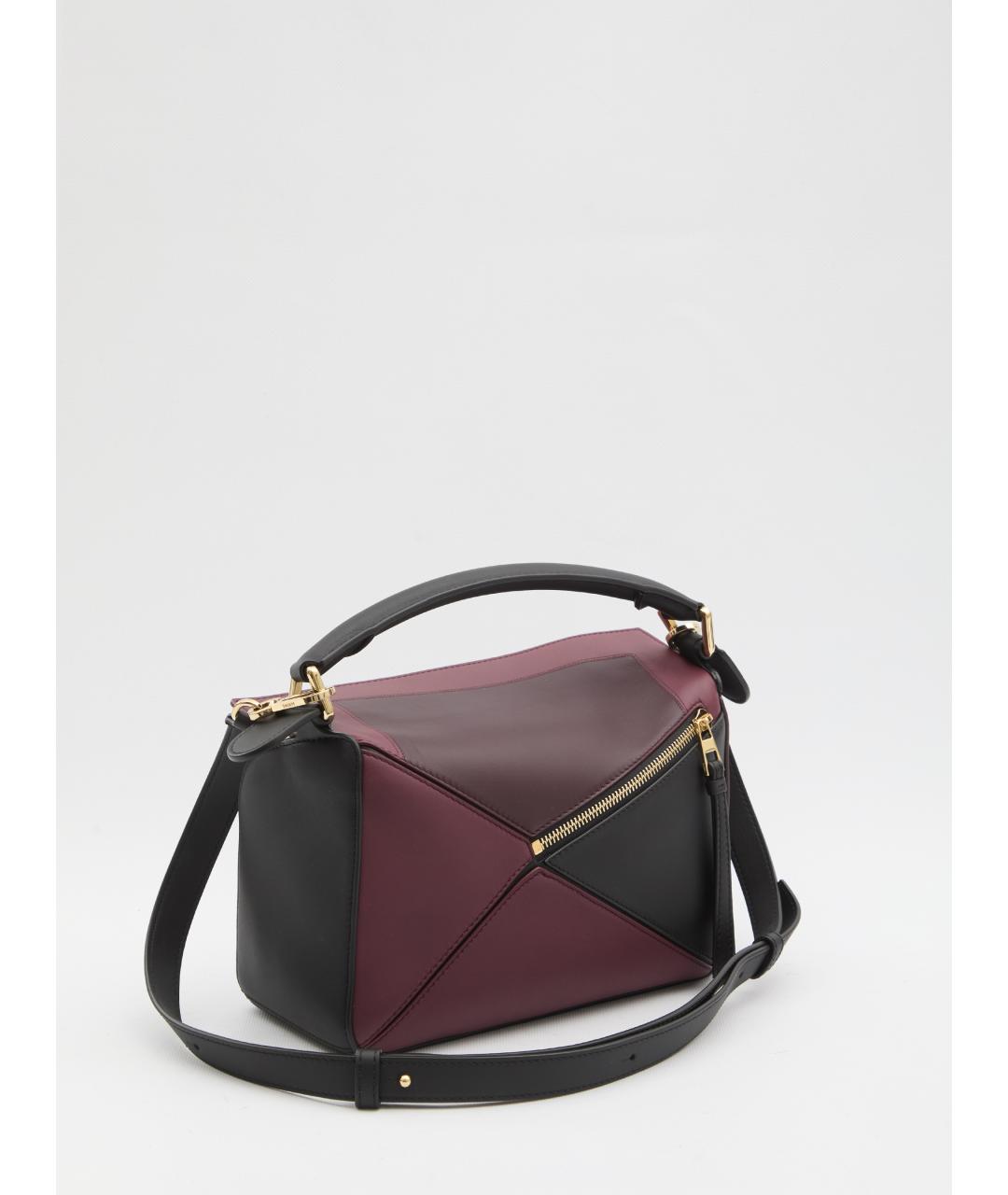 LOEWE Бордовая кожаная сумка через плечо, фото 2