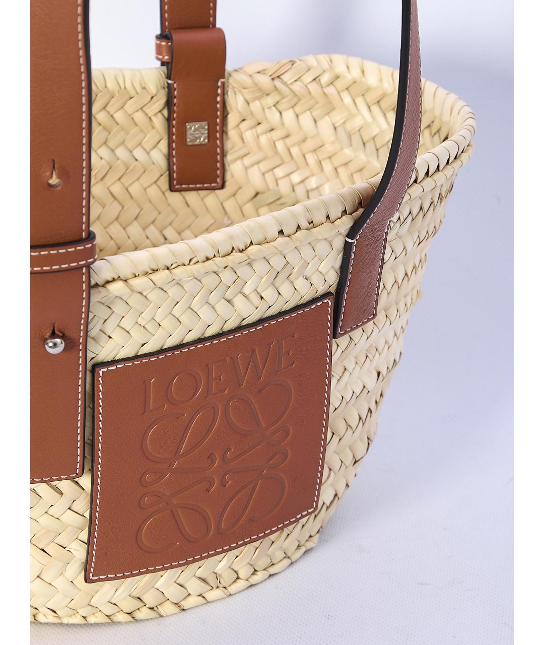 LOEWE Бежевая сумка тоут, фото 4