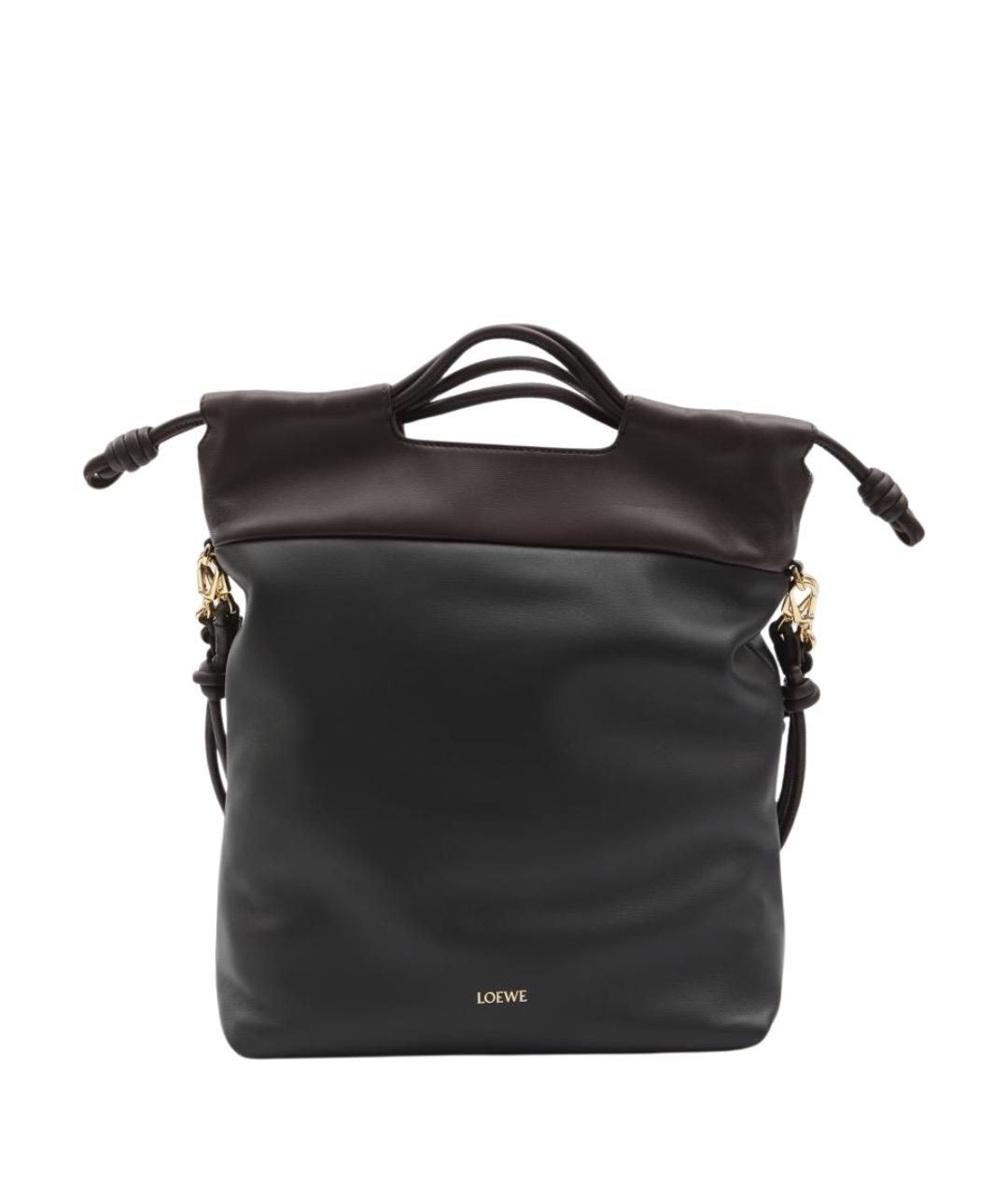 LOEWE Черная кожаная сумка через плечо, фото 1