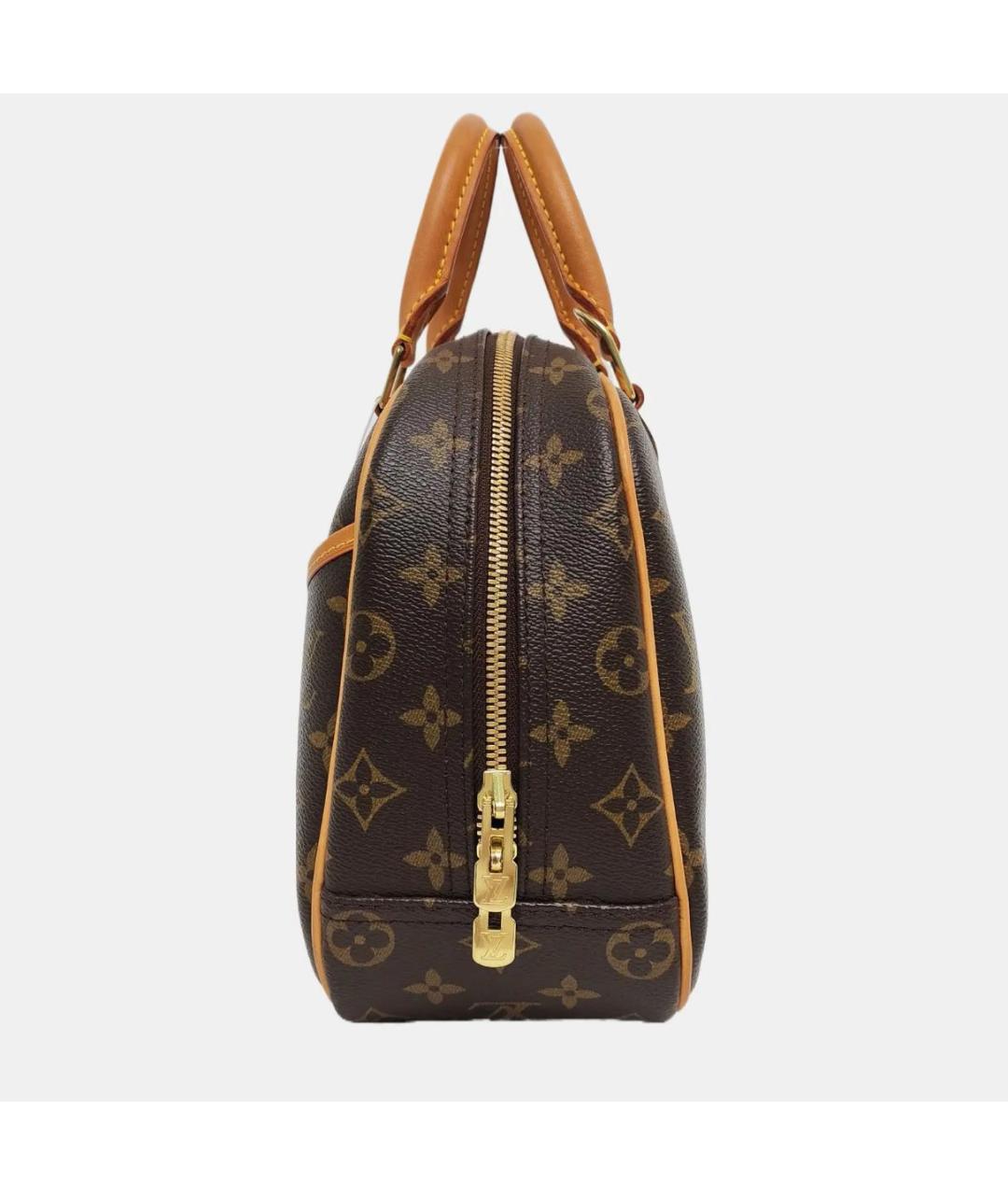 LOUIS VUITTON Коричневая кожаная сумка с короткими ручками, фото 2